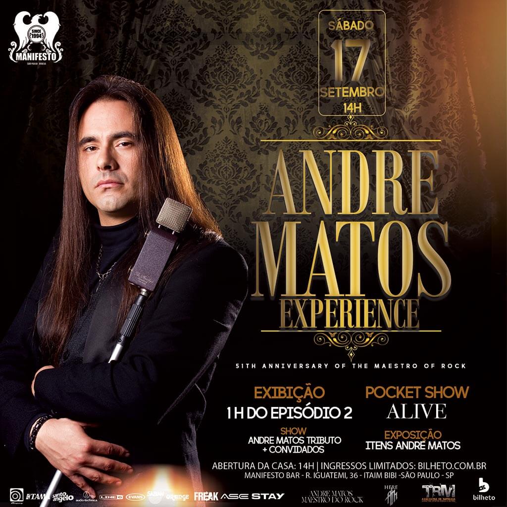 Evento Andre Matos Experience lembrará os 51 anos do Maestro do Rock