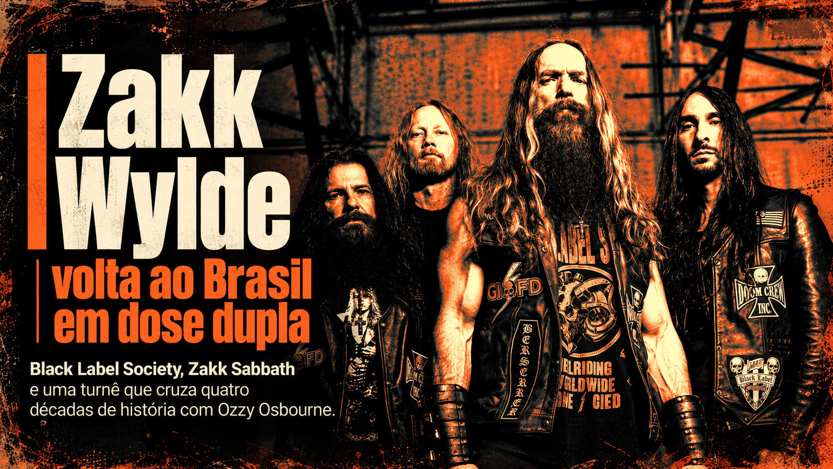Black Label Society volta ao Brasil em outubro com Zakk Sabbath, Dark Chapel e noite especial em São Paulo
